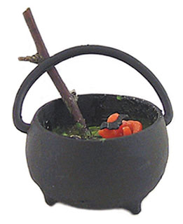 Dollhouse Miniature Witch's Cauldron